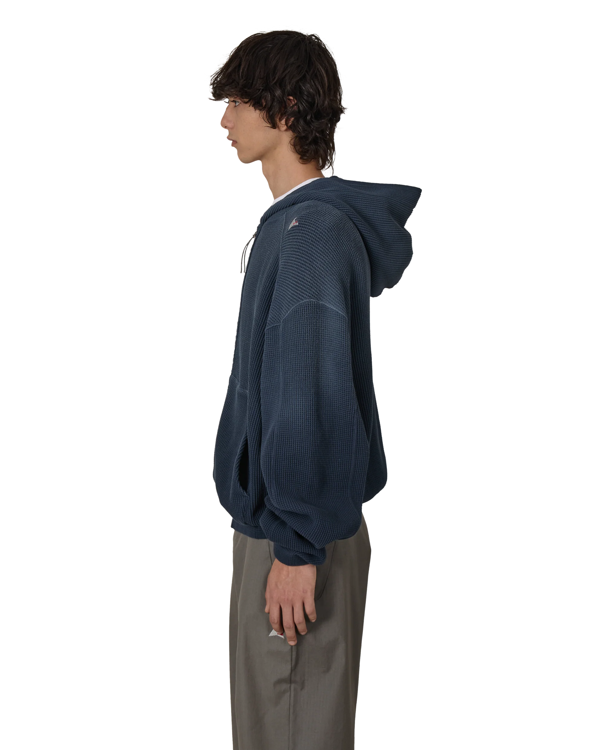Bee Sun Faded Organic Waffle Zip Up Hoodie - Image 2